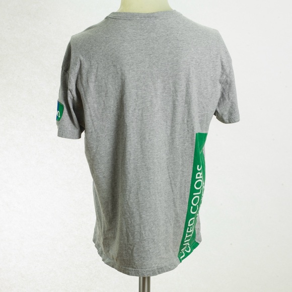BENETTON Mens Popeye Graphic T-Shirt Top Medium Grey Cotton - Picture 2 of 4